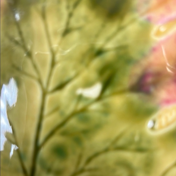 Vintage Zell Germany Majolica Plate with Leaf. KK467 - Picture 3 of 6